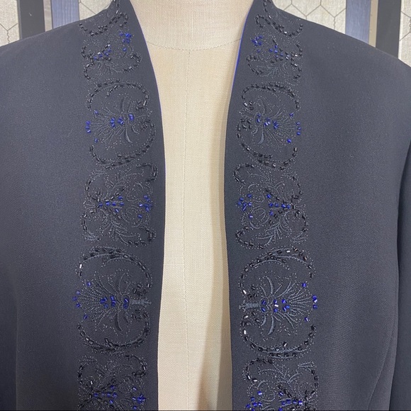 Coldwater Creek Petite Beaded Open Front Jacket - Picture 5 of 7